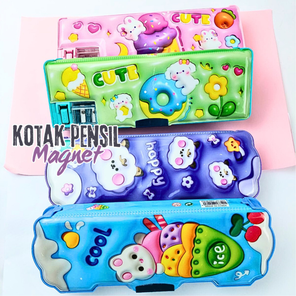 

Tempat Pensil / Kotak Pensil Magnet Motif Karakter 3D / Pencil Case Magnet GP-65082 SPS-122