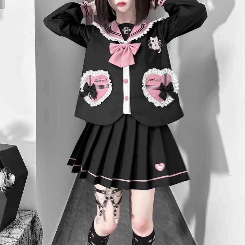 [PERIWINGKEL] SEIFUKU BLACK PINK CAT 211