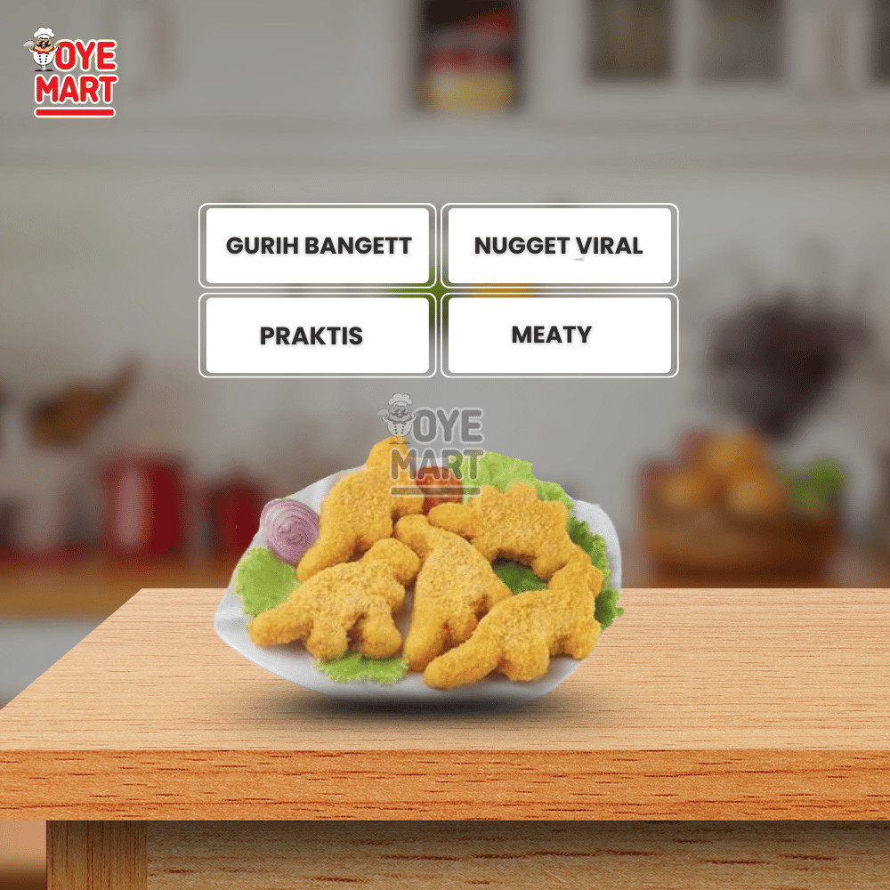 

SO GOOD CHICKEN NUGGET DINOBITES 400GR/NAGET AYAM BENTUK DINOSAURUS