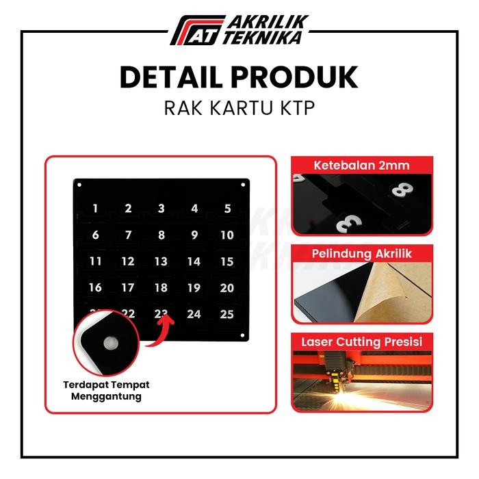 

Tempat Rak KTP / Holder Penyimpanan Kartu / Card Holder - 25 Slot