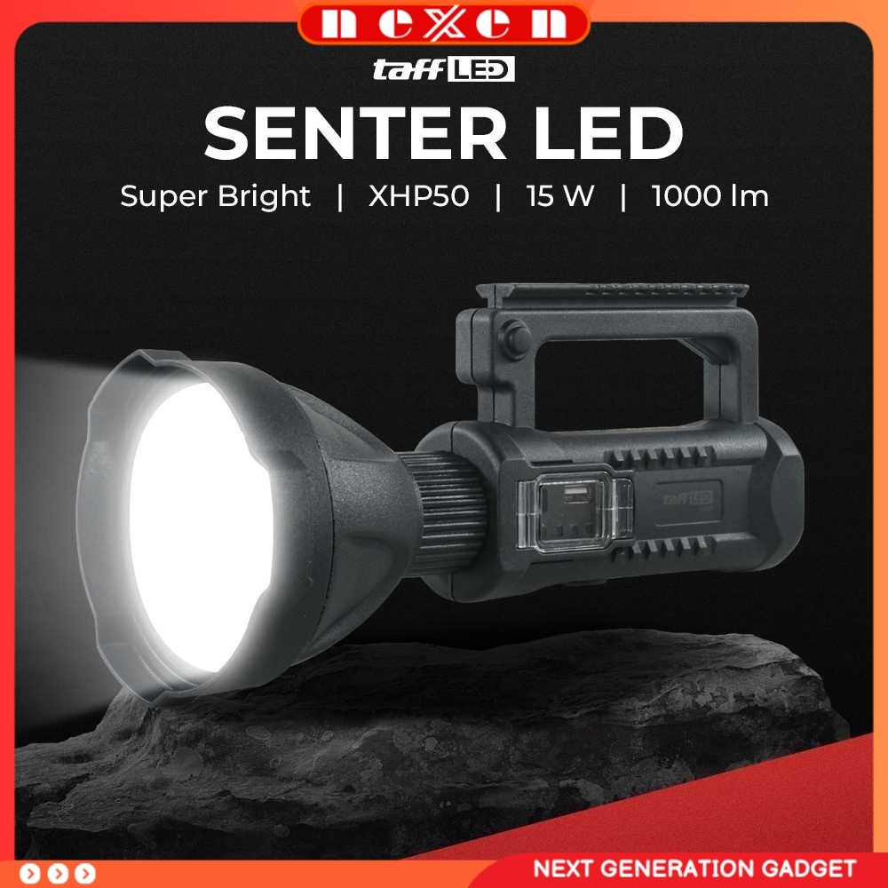 Senter LED Super Bright XHP50 15W 1000 Lumens with Tripod - W590