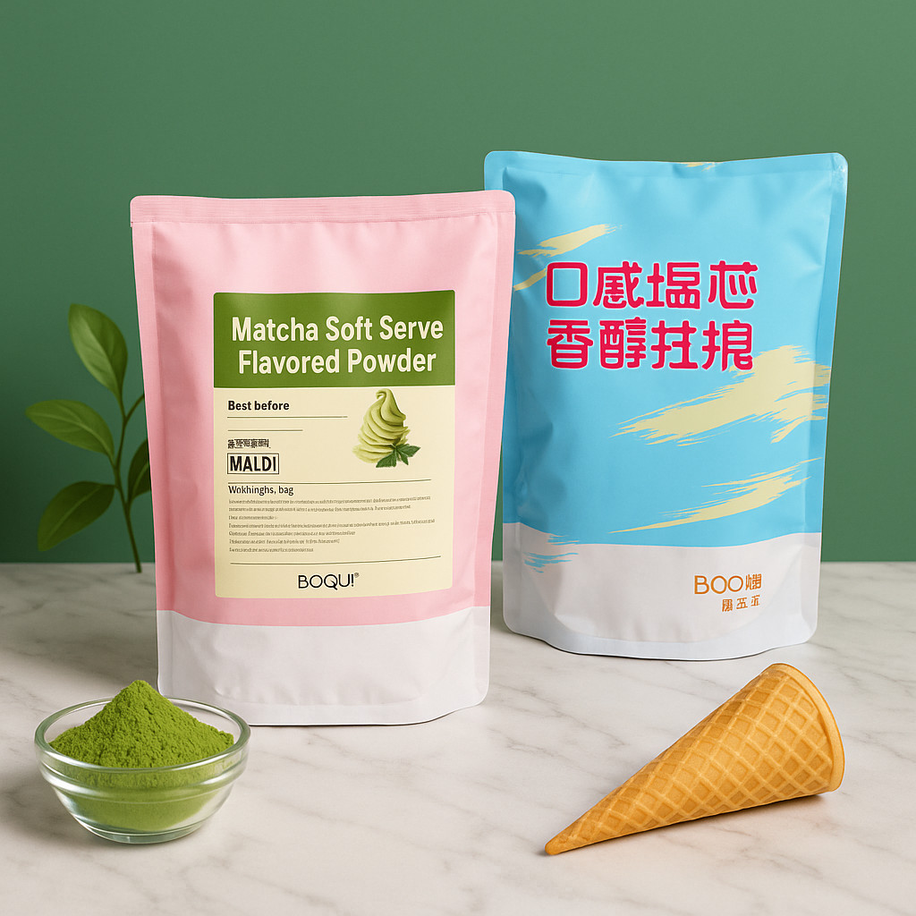 

BODUO MATCHA ICE CREAM POWDER - Bubuk Es Krim Matcha Instan Murah Halal Distributror Resmi Premium - Mixue Tianlala Cooler City WEdrink Momoyo - 1kg