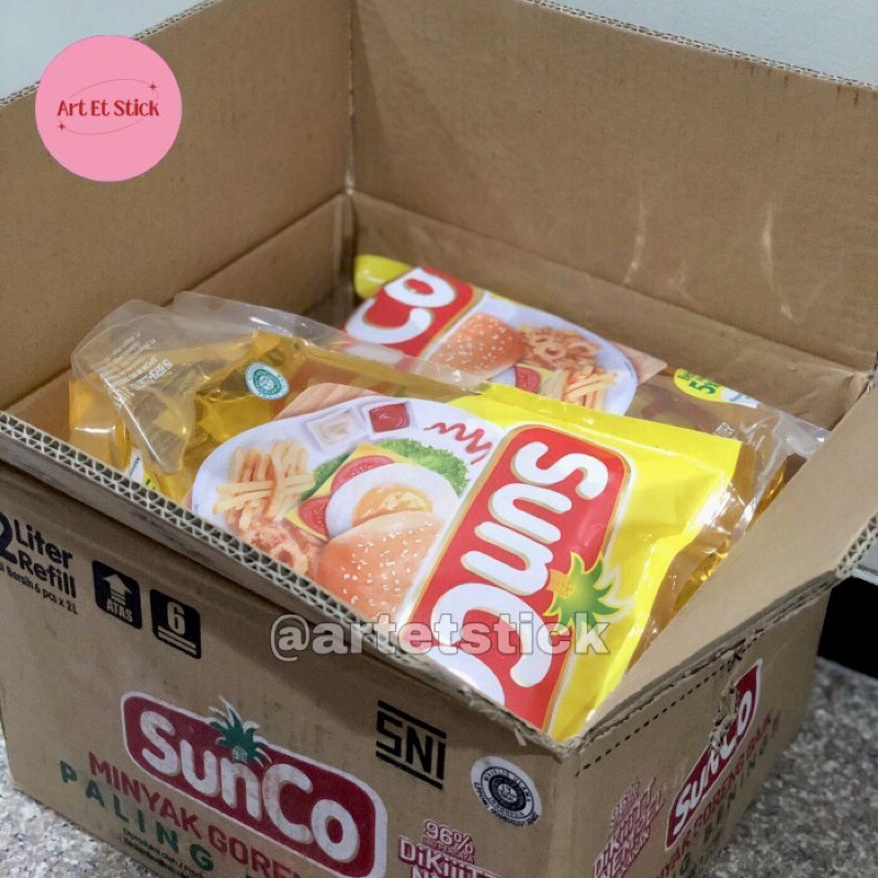 

1 Dus Minyak Goreng Sunco 2 Liter (Isi 6 Pouch)