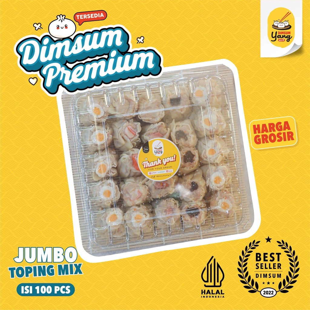 

Dimsum Jumbo Halal Premium Kemasan Ekonomis Isi 25