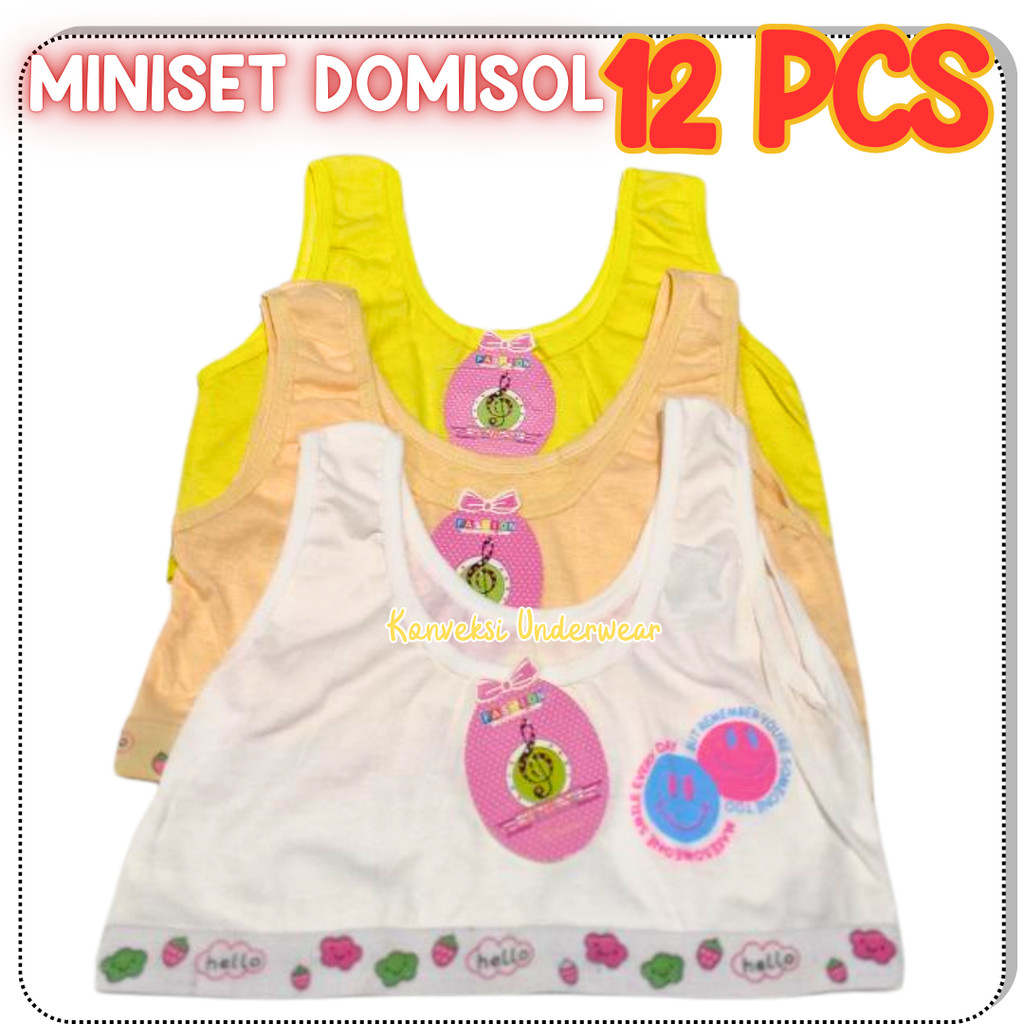 SEPAKET ISI 12PCS Bra Mini Remaja Miniset Anak SD SMP Katun Lucu