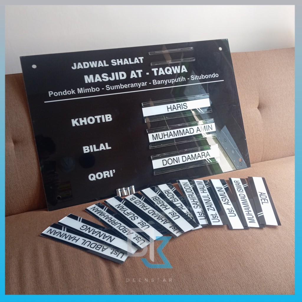 

Slot nama tambahan custom - Papan nama slot imam custom, Slot nama imam TANPA PAPAN!!!