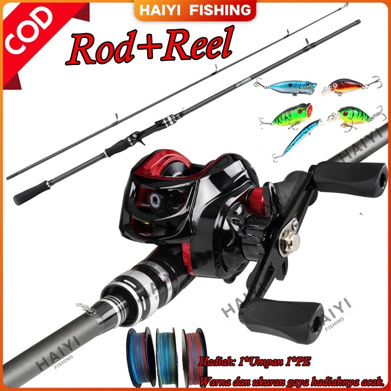HAIYI FISHINGJoran Bc Casting 1 Set Murah / Kesting Ikan Gabus 1 Set/Pancing Casting Set / Reel Bc 1