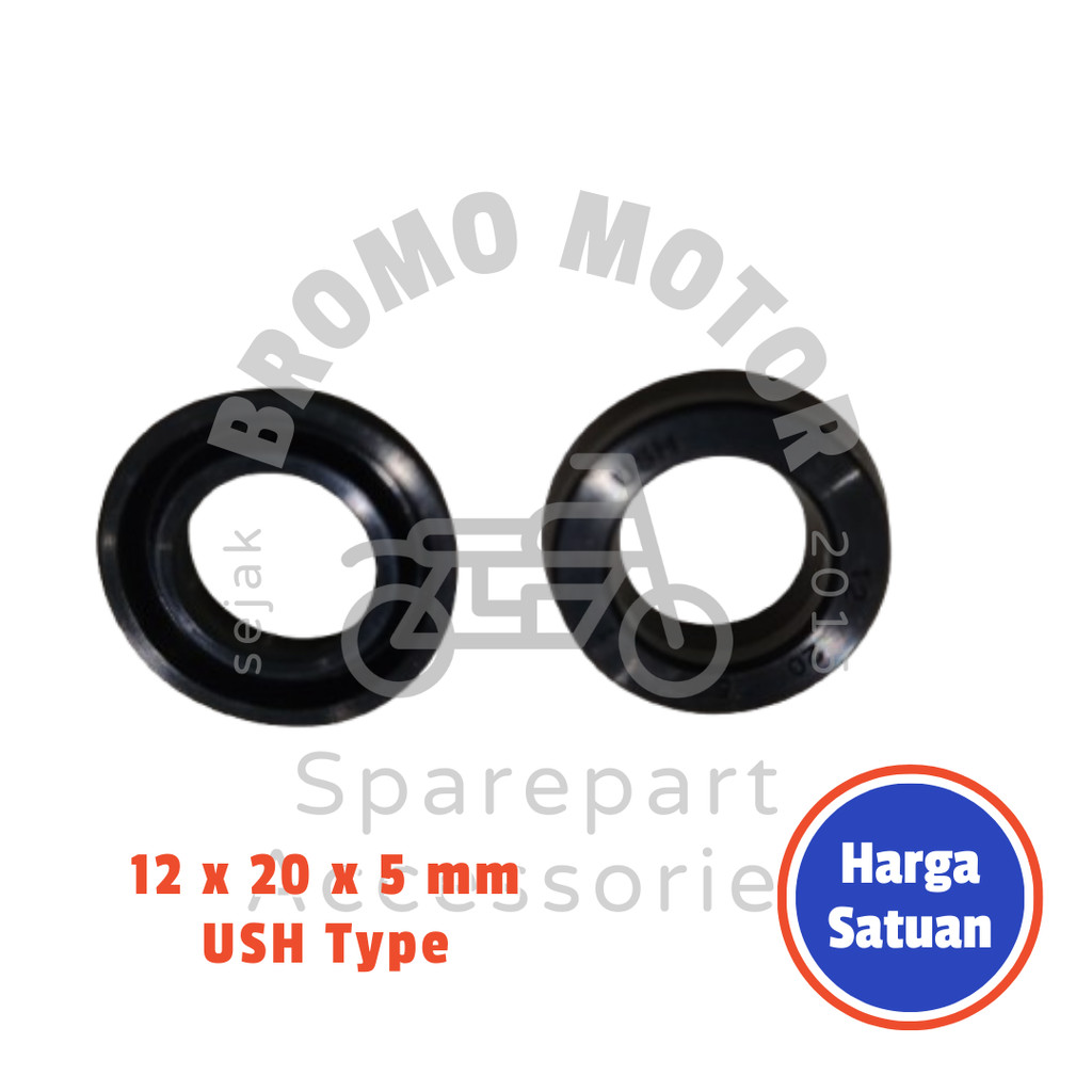 Oil Seal Shock Belakang Type USH YSS 12 20 5 mm (Sil Oli Shock Breaker Rear Absorber - Bromo Motor)
