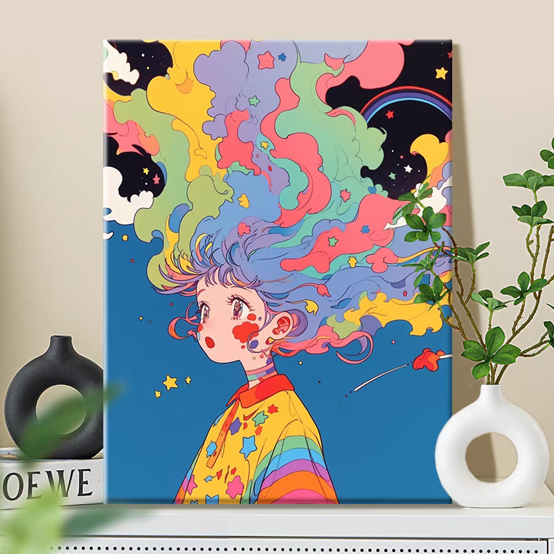 

Paint By Number 30x40cm Lukisan Kanvas dengan Bingkai DIY Digital Oil Painting