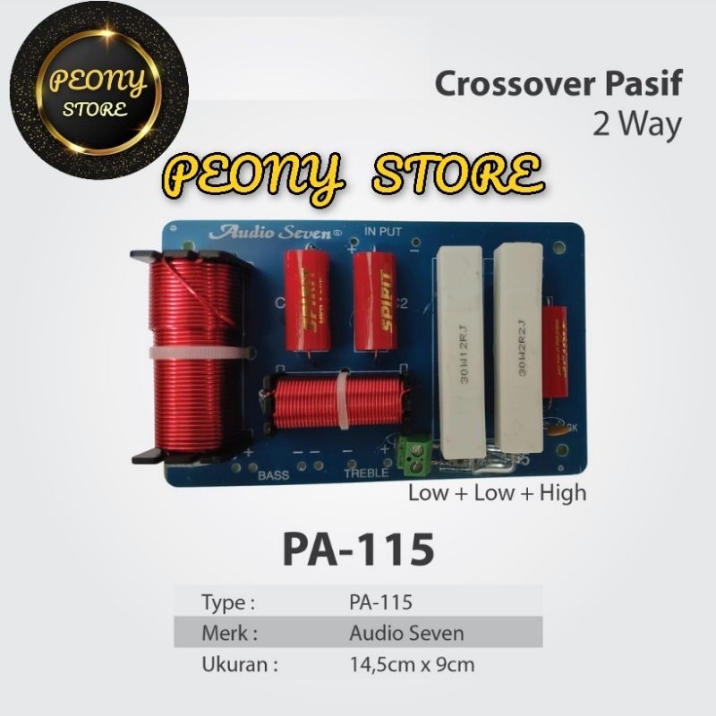 Crossover pasif Audio Seven PA 115 Crossover 2 Way Original Import