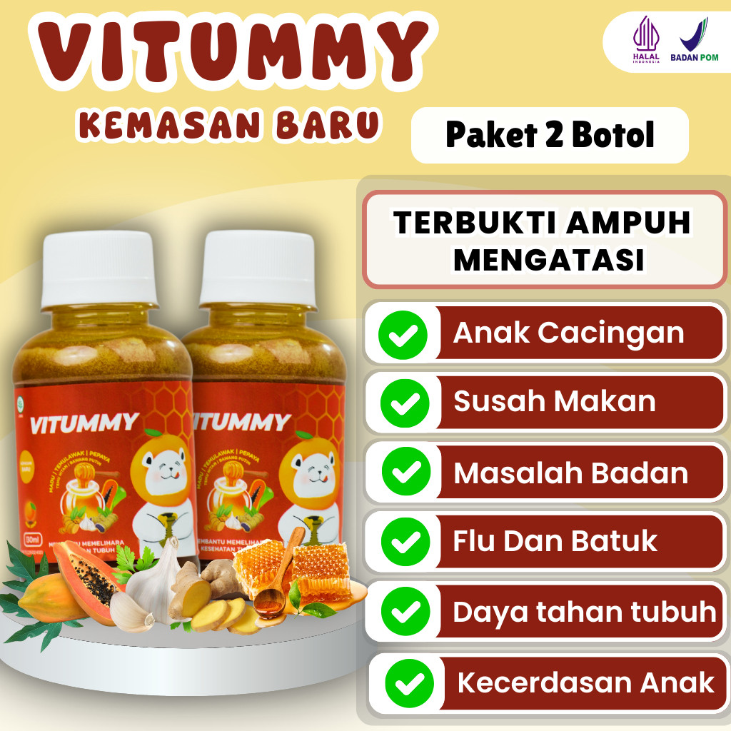 Vitummy -  Madu Paket 2 Botol 130ml TERLARIS