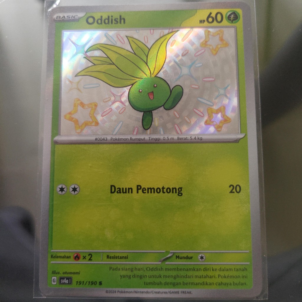 Oddish shiny sv4a 191/190 TCG pokemon