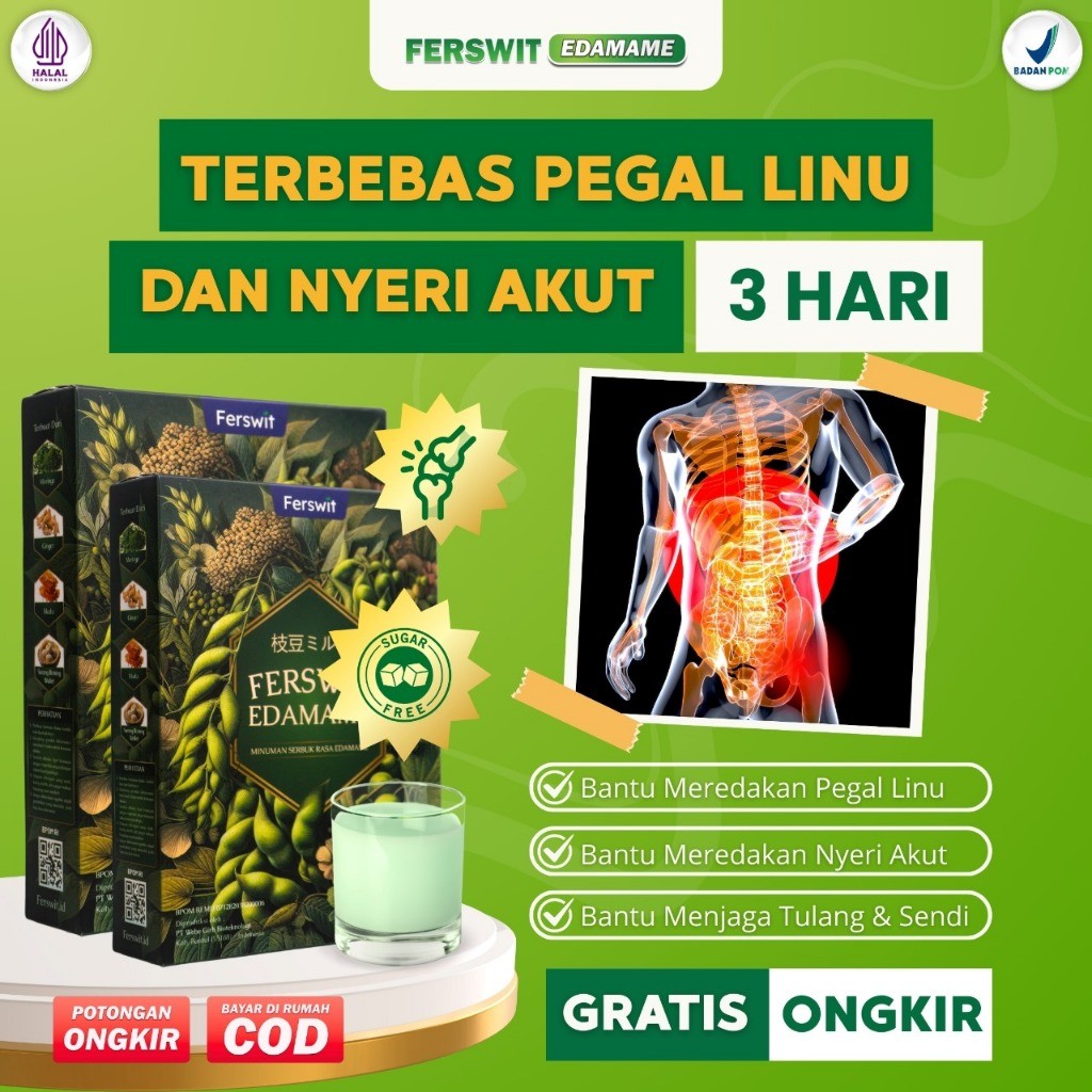 

Ferswit Susu Bubuk Edamame Jepang Murni Untuk Masalah Tulang & Nyeri Sendi [GMV]
