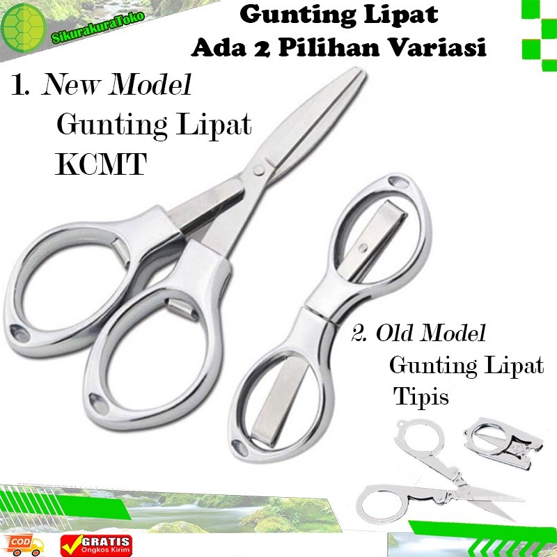 

(VCL) Gunting Lipat Stainless Steel Folding Portable Pocket Scissors Gunting Kapas