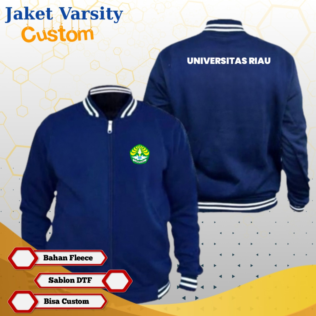 Jaket Universitas Riau Jaket Varsity Custom UI