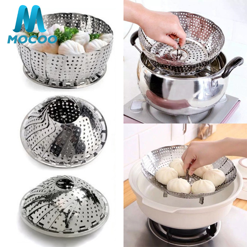 Kukusan Stainless Flexible / Kukusan Stainless Saringan Steamer Alat Kukus Serbaguna