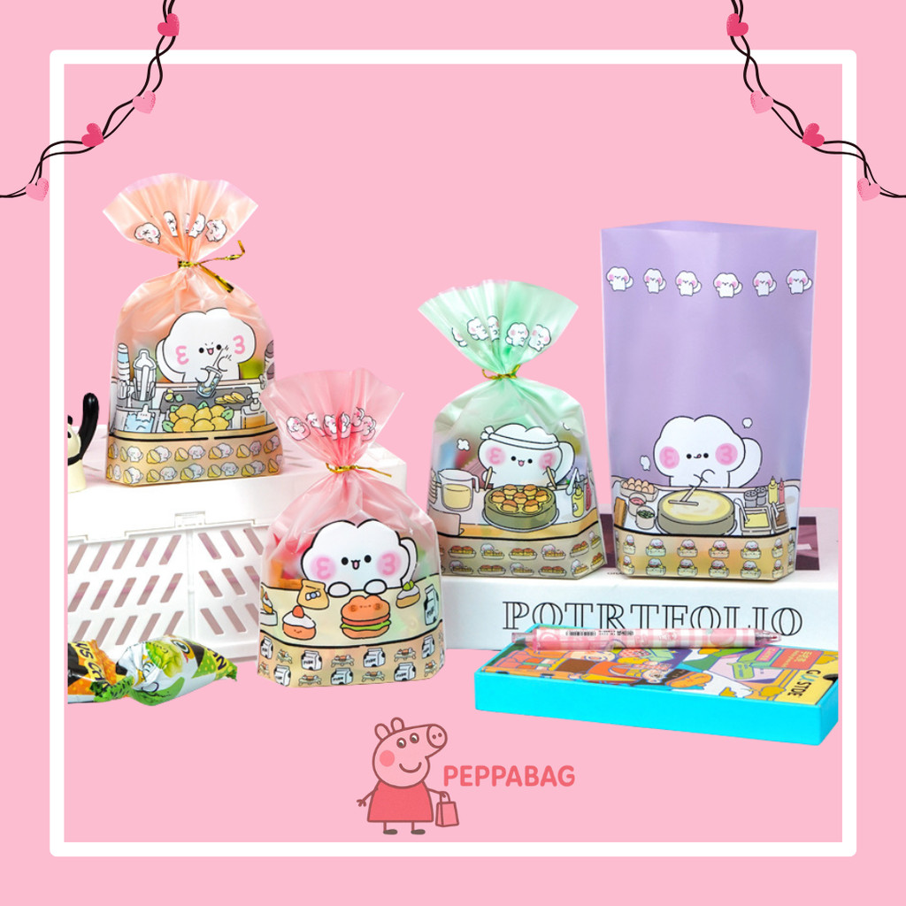 

10 Pcs Kantong Plastik Ulang Tahun / Kantong Sovenir Ulang Tahun Anak Include Kawat - ES0578