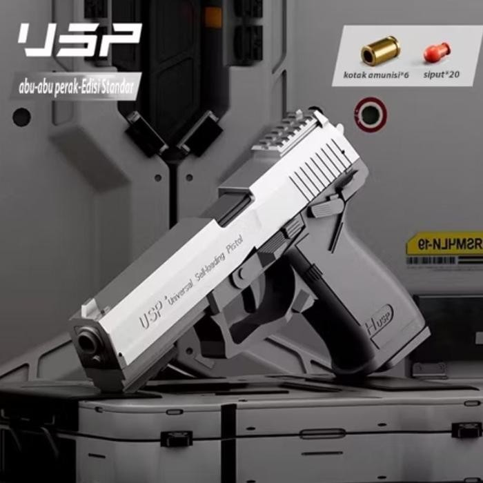 Mainan Anak Tembakan Pstl Semi Auto / Mainan Simulasi Belajar Anak - USP