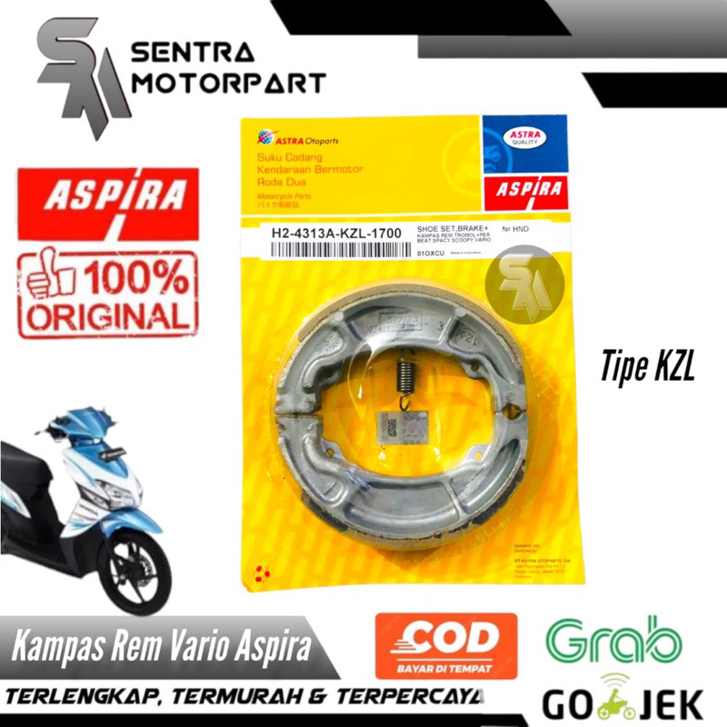 Kampas rem belakang vario beat scoopy spacy verza original aspira