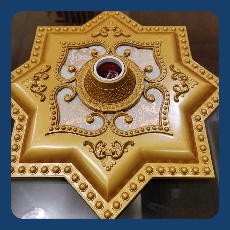 Fiting Hias Plafon Gypsum 30 cm Ornamen Plafon PVC/GRC Fiting dekorasi plafon