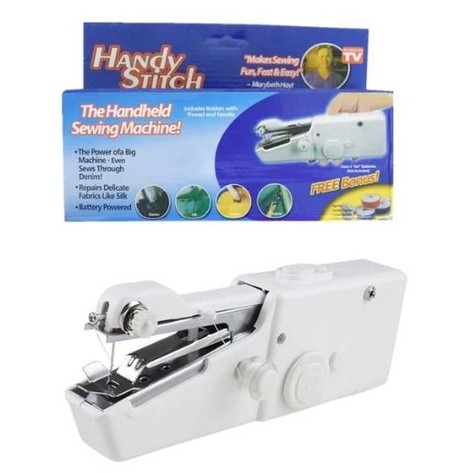 Mesin Jahit Tangan Baterai Portable Cordless Mini Hand Sewing Handy Stitch Battry Penjahit Batrai Ja