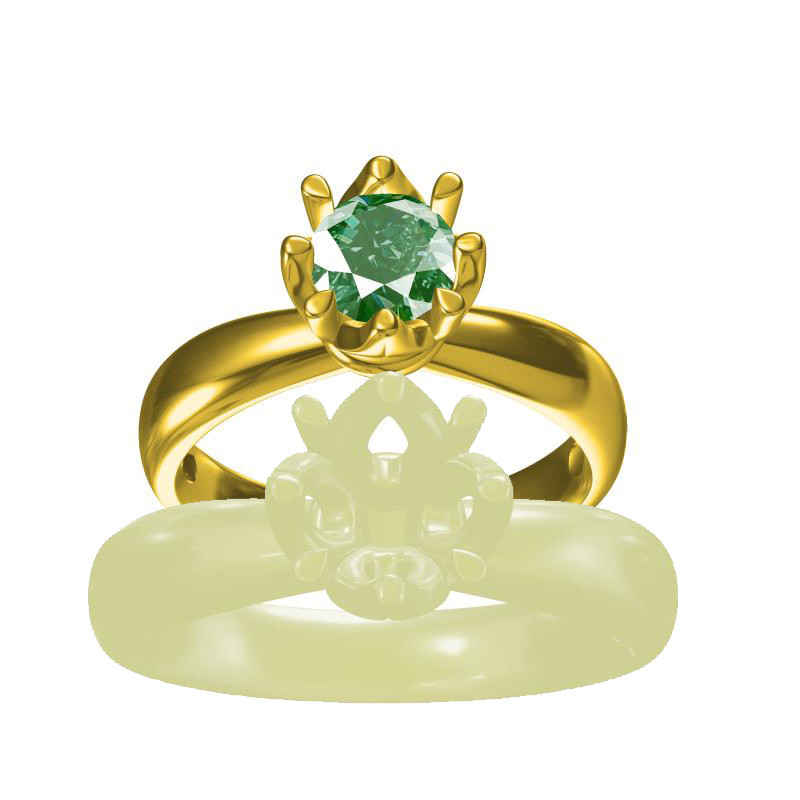 

6.5mm Diamond Engagment Wedding Ring 3D Print White Wax Model For Women Goldsmith Casting Resin DIY Jewelry