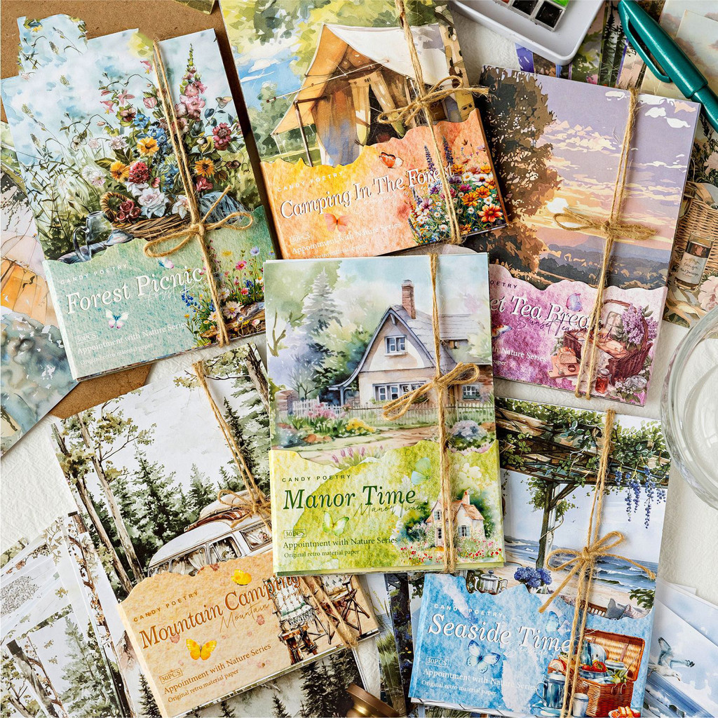 

Appointment with Nature Series Vintage Plant Flower Landscaping Sticker Creative DIY Junk Journal Collage Scrapbook Stationery