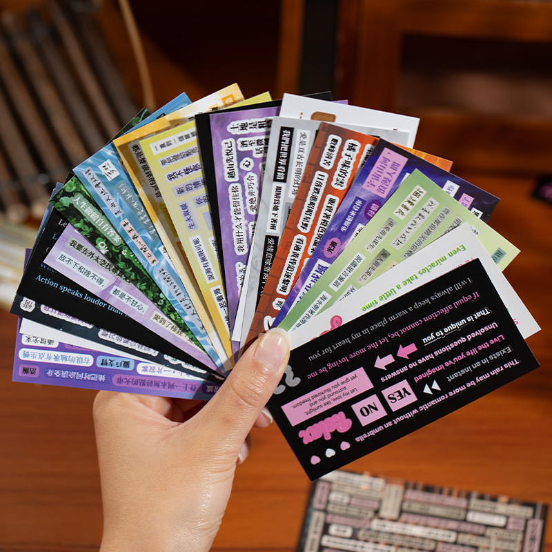 

30sheets Phrase Words Die-cutting Sticker Book Personalized Label DIY Scrapbook Art Journal Collage Album Decoration Sticker