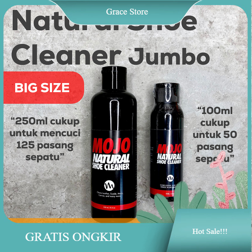 【GSTORE00】SALE Max 250ml MOJO Shoe Cleaner | Sabun Cuci Sepatu | Cairan Pembersih | Paket Lengkap St