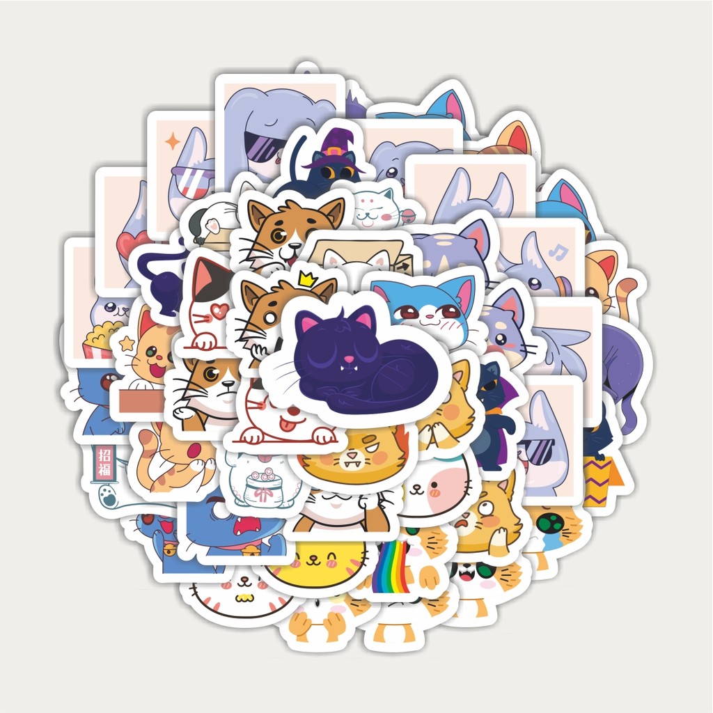 

Sticker Pack Sticker Kucing Lucu Cute Kawaii Sticker | Sticker TUMBLR | Stiker LAPTOP KOPER HELM