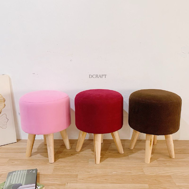Sofa Stool / Stool Bulat / Set Stool Meja / Kursi Stool / Sofa Bulat Diameter 30 CM