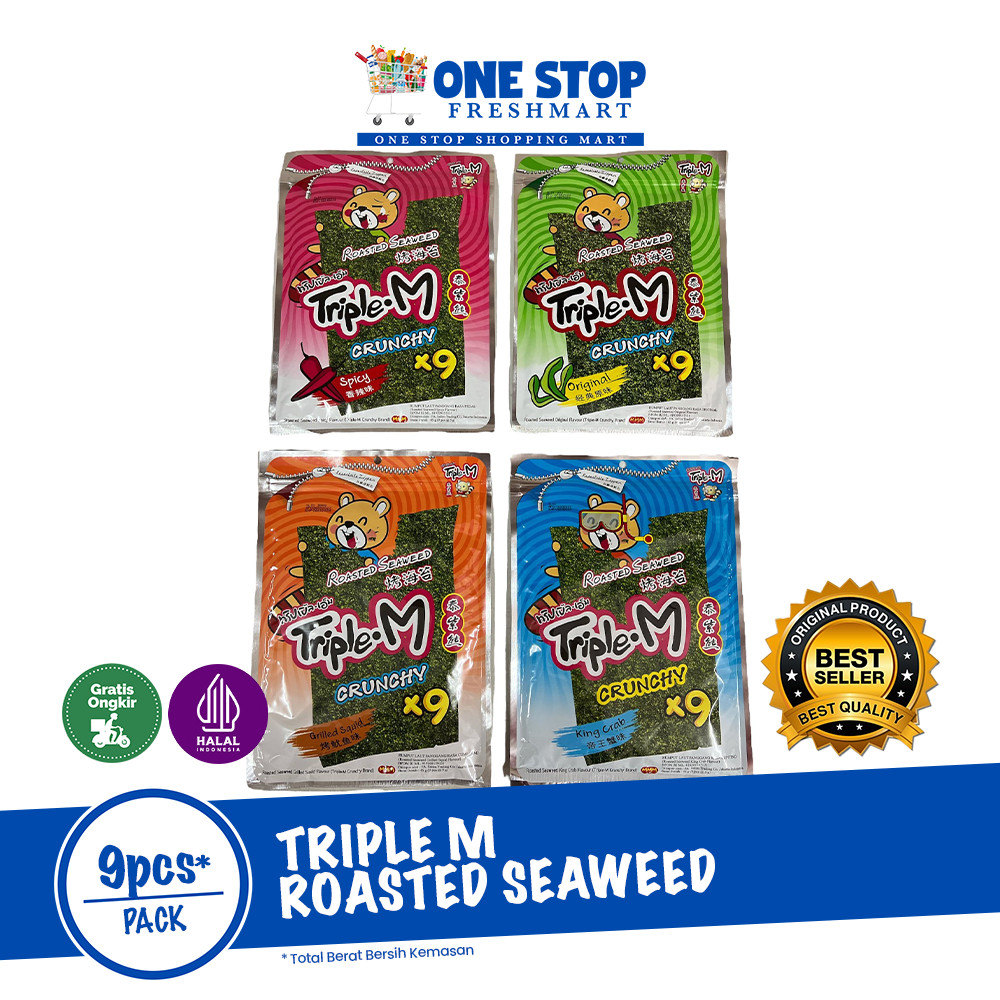 

TRIPLE M ROASTED SEAWEED 45GR / TRIPLE M ROASTED SEAWEED 45GR