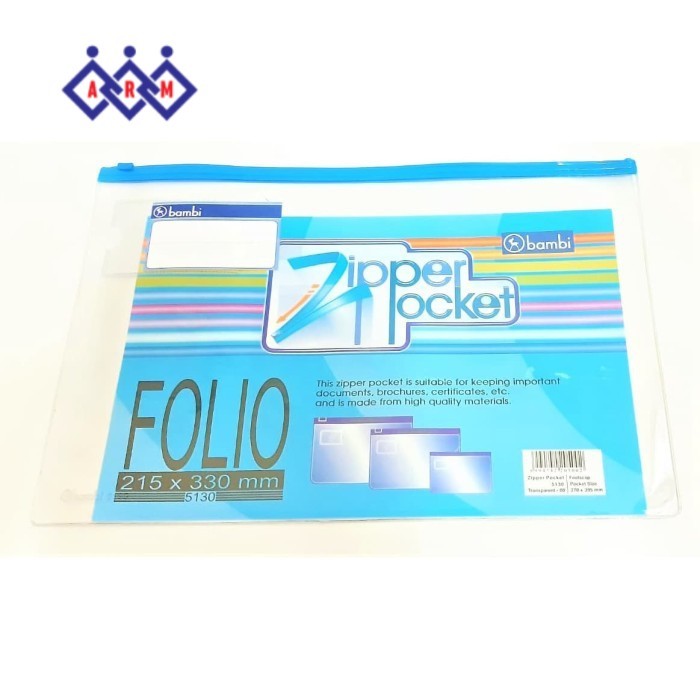 

Bambi Map Plastik Zipper pocket A5 A4 F4 + Best Seller