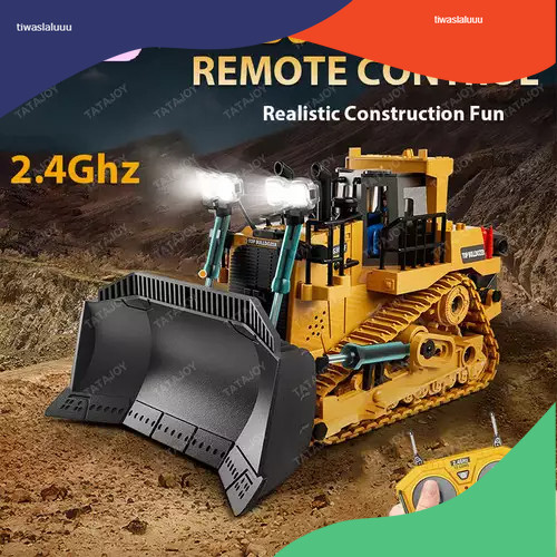 Remote Control Bulldozer 2.4 GHz Remote Control Truck 9 Channel Dozer Front Loader Mainan Dengan Cah