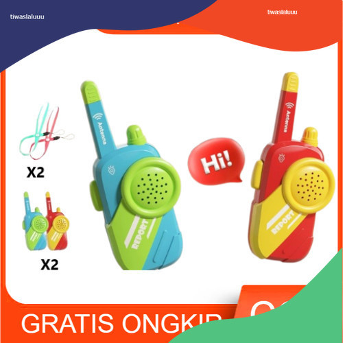 Mainan Anak 2PCS ANTENNA REPORT HAPPY GROWTH JM11587 Mainan HT Suara Walkie Talkie Anak