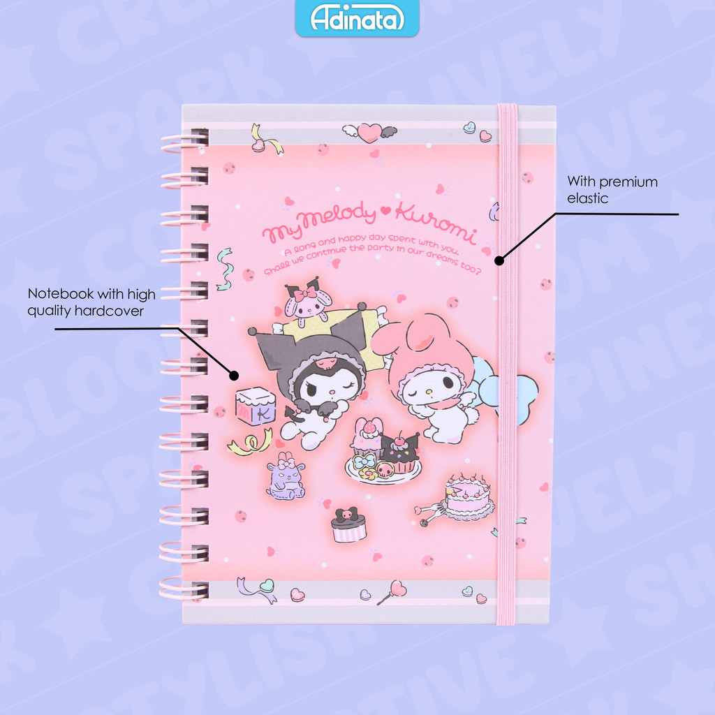 

My Melody Kuromi B6 Notebook 2533-4824 - Adinata / Buku Catatan / Memo