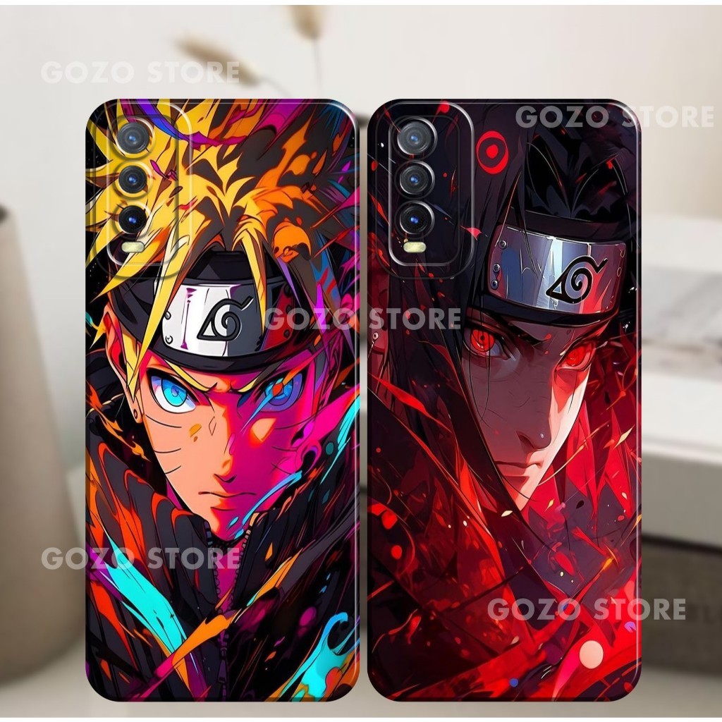 Softcase Utuk Vivo Y20/Y20s/Y12s Motif Anime Naruto - Case Anime - Case Full Colour - Case Kekinian 