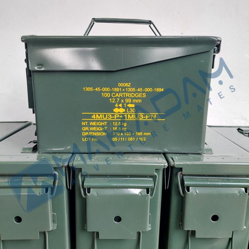 box kotak besi bekas peluru pindad
