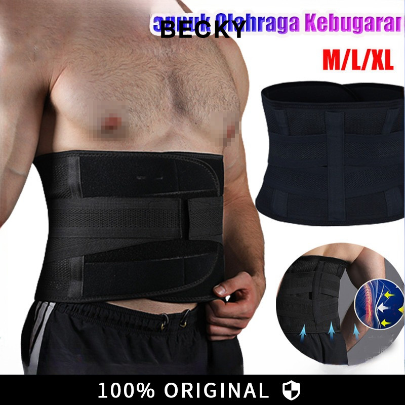 BECKY korset perut untuk laki laki / Koset Pria / Korset Cowok/pria korset penahan nyeri pinggang pu