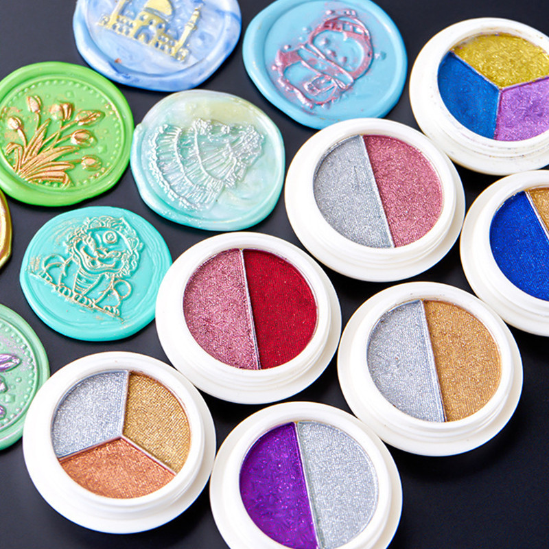 

Fire lacquer Seal Gold Powder Wax Seal Magic Mirror Powder Wax Seal Stamp Scrapbook Material Invitation Seal Coloring DIY