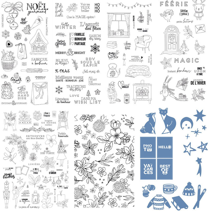 

French Clear Stamp / Seal For DIY Scrapbooking Album Decorative Clear Stamp A8000