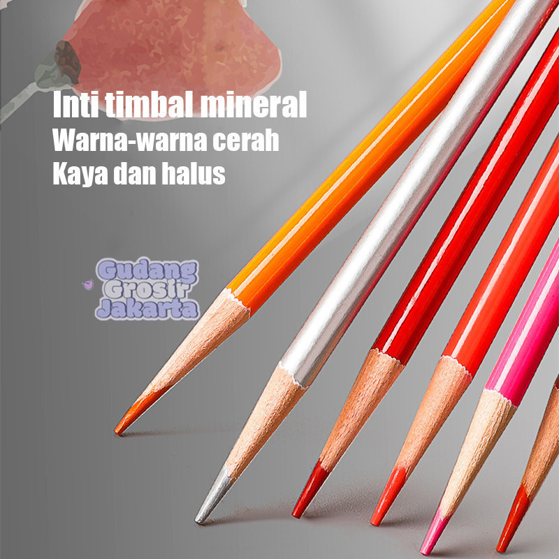 

OBOS Oil Pencil Color Pensil Warna Minyak 48/72 Pencil Color Set Hh Grade Oil Pencil