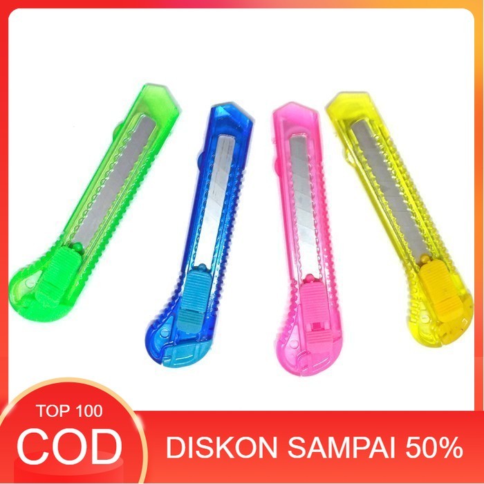 

Pisau Cutter Plastik Besar Warna - Cutter Kater - Pisau Cutter