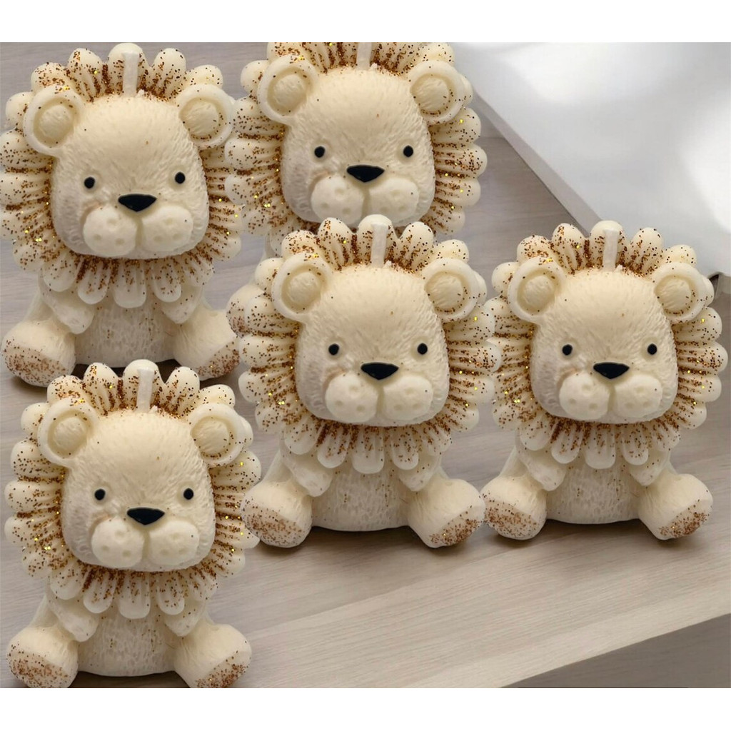 

3D Lion Silicone Mold Handmade DIY Small Animal Aromatherapy Candle Plaster Soap Resin Crafts Casting Mould Home Decoration Gift