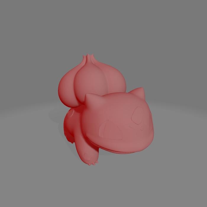 Diorama Figure Miniature Bulbasaur Pokemon  Skala 64 Polos