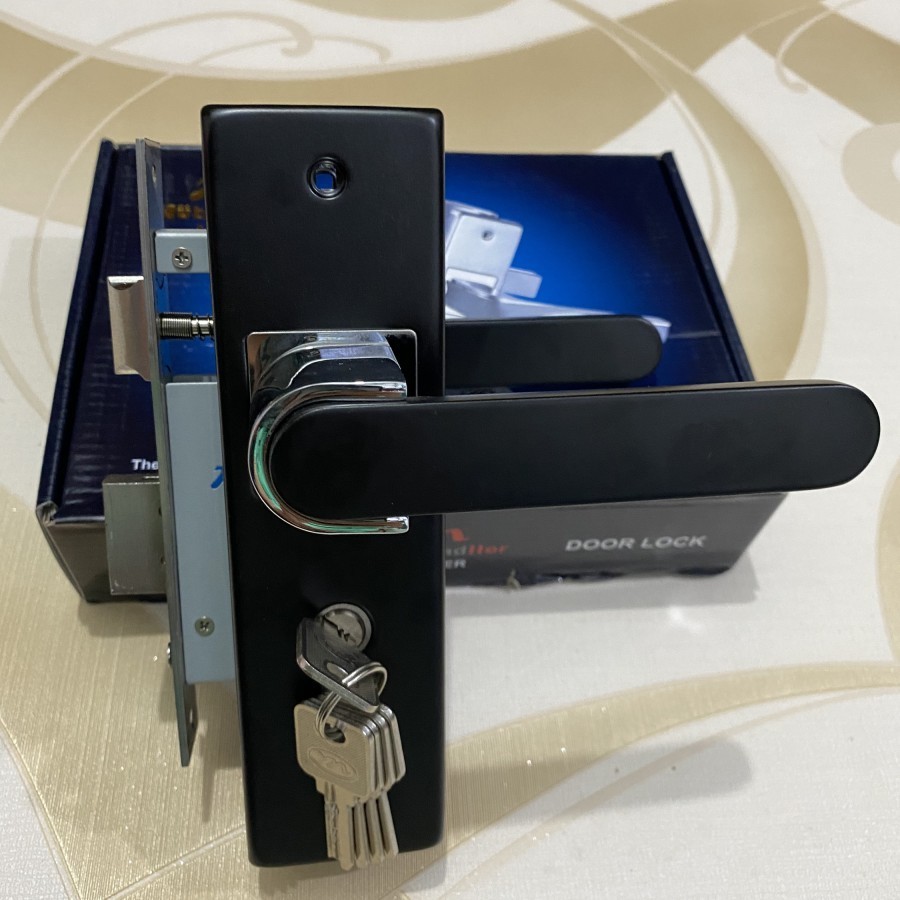 MULLER - Kunci Pintu Tanggung 68230 black | Kunci Pintu Tanggung Kamar 1 Set Top KunciCO