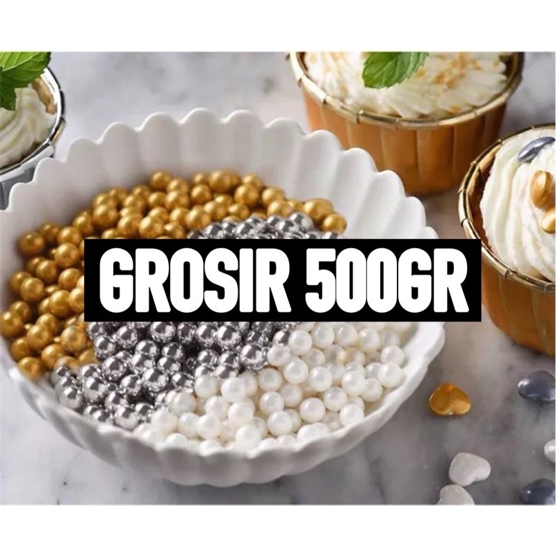 

Grosir 500gr White Silver Gold Shimmer Gold Black Pink Blue Multicolor Sprinkle Hiasan Kue Ultah