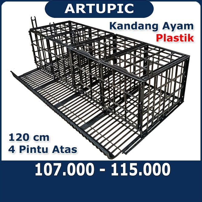 Kandang Baterai Ayam PLASTIK Bebek Petelur 4 Pintu Atas Artupic 8 Ekor