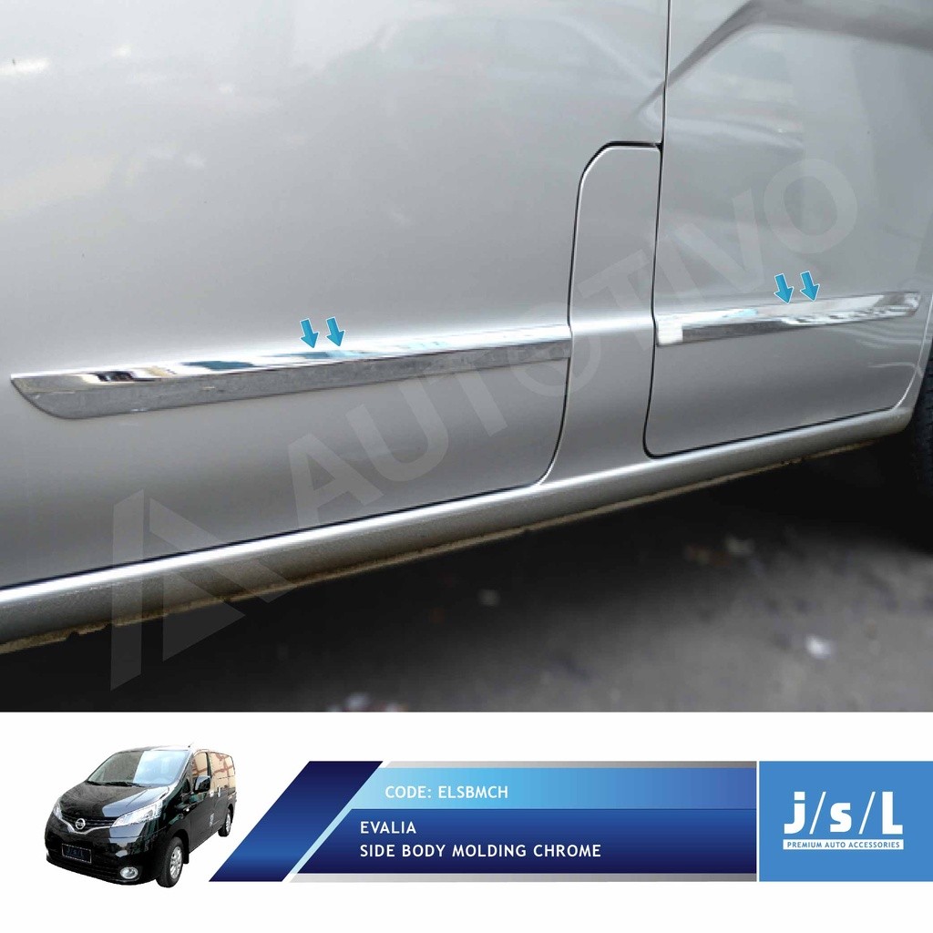 List Body Samping Nissan Evalia JSL Side Body Molding Chrome - list chrome body mobil evalia