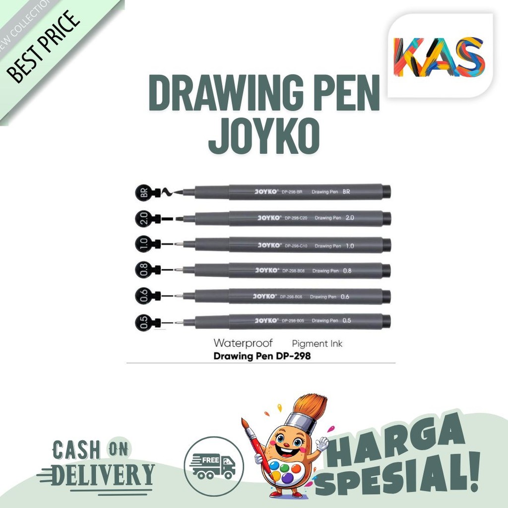 

Drawing Pen Joyko DP-298 Pena Gambar Waterproof Semua Ukuran - SATUAN